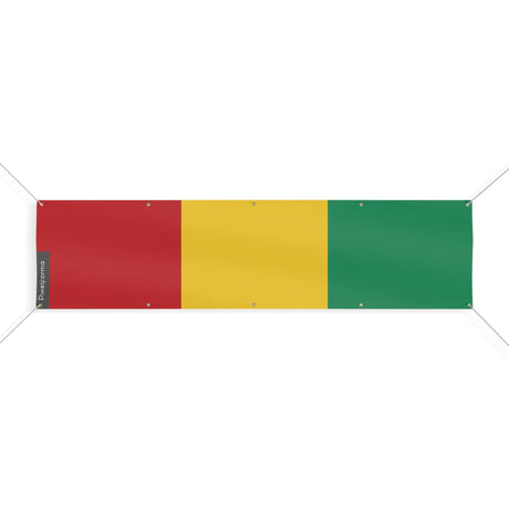 Drapeau de la Guinée 10 Oeillets en plusieurs tailles - Pixelforma