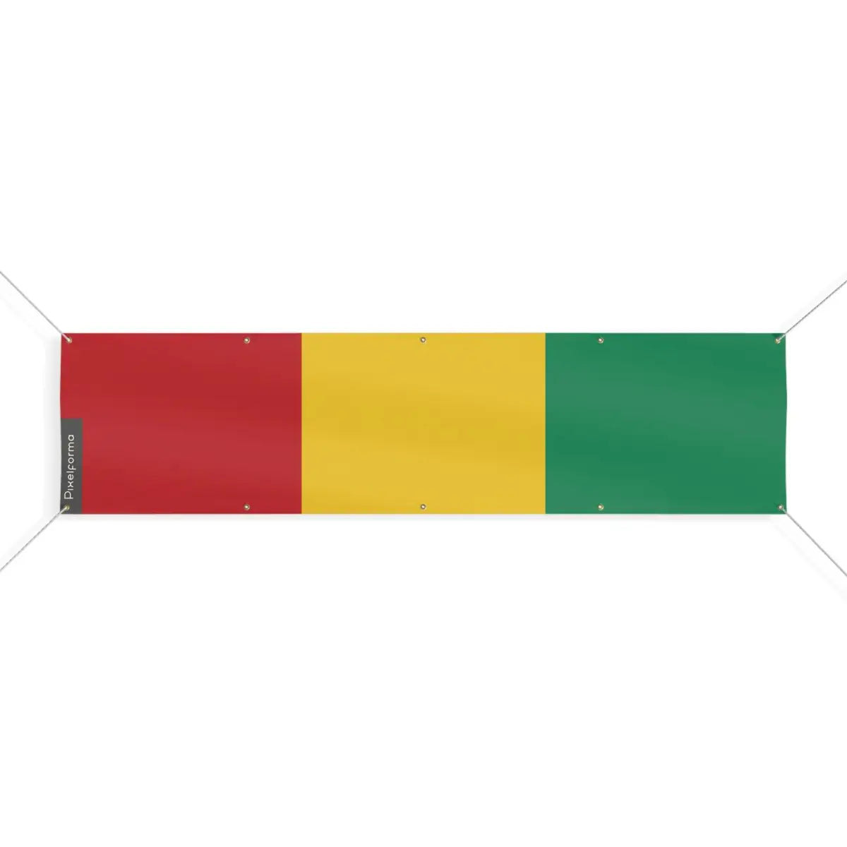 Drapeau de la Guinée 10 Oeillets en Plusieurs Tailles (XL) - Pixelforma 