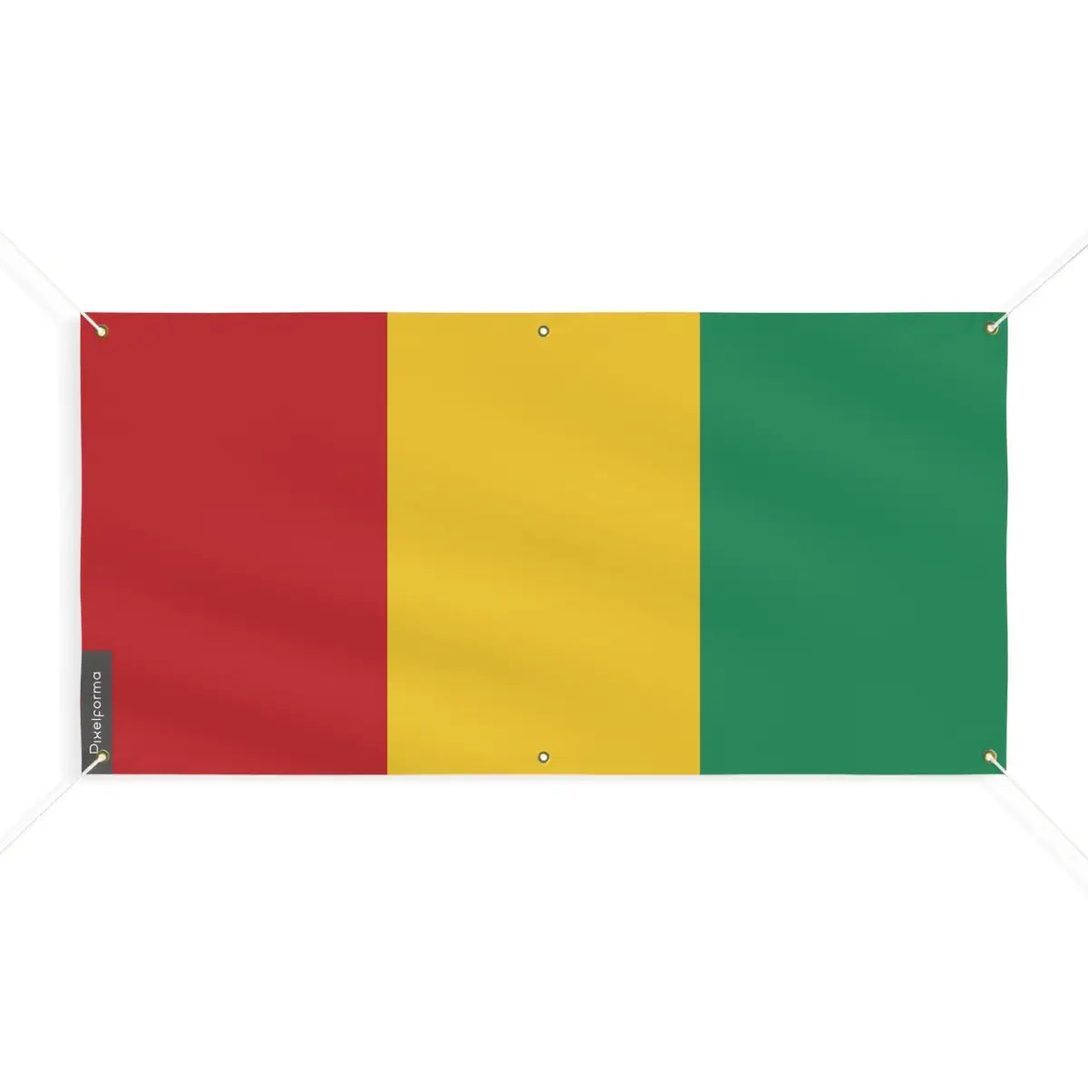 Drapeau de la guinée 6 oeillets en plusieurs tailles (m) - pixelforma
