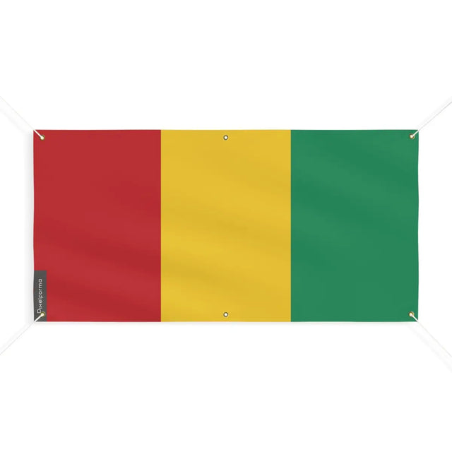 Drapeau de la guinée 6 oeillets en plusieurs tailles (m) - pixelforma