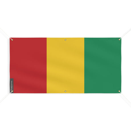 Drapeau de la Guinée 6 Oeillets en plusieurs tailles - Pixelforma