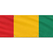 Drapeau guinée polyester résistant usage extérieur 8 œillets