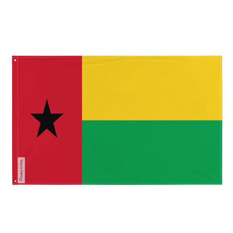 Guinea-Bissau Flag in Multiple Sizes 100% Polyester Print with Double Hem - Pixelforma