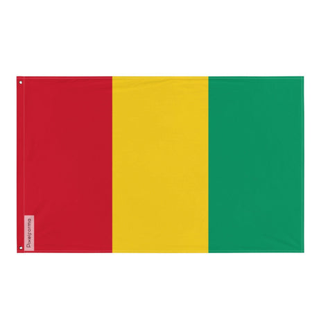 Drapeau de la Guinée en plusieurs tailles 100 % polyester Imprimer avec Double ourlet - Pixelforma