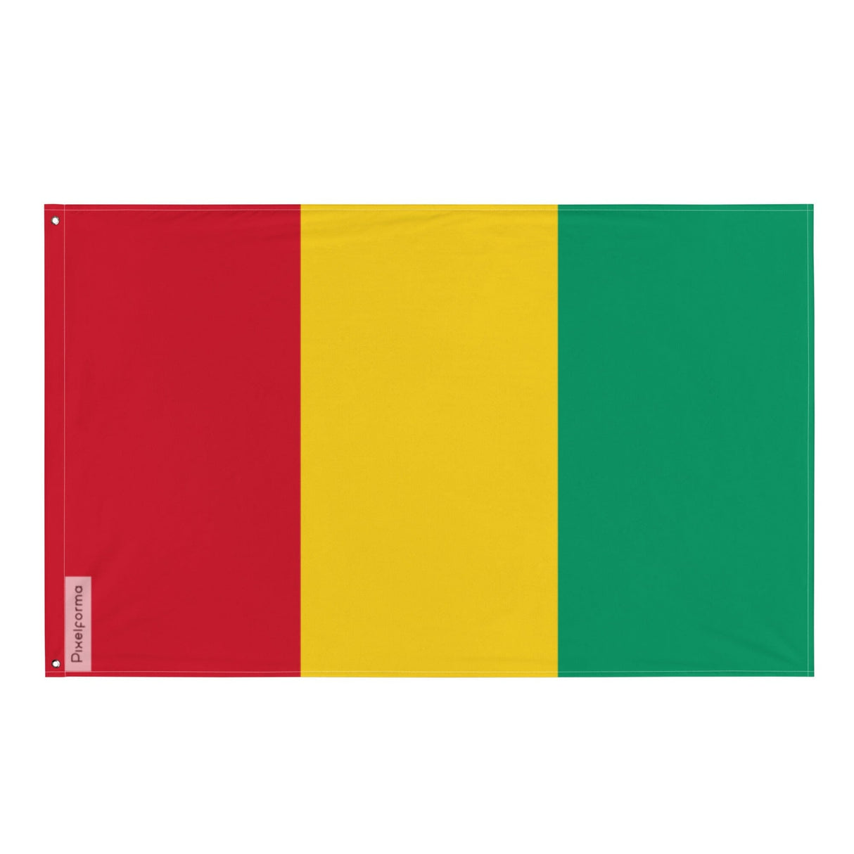 Guinea Flag in Multiple Sizes 100% Polyester Print with Double Hem - Pixelforma