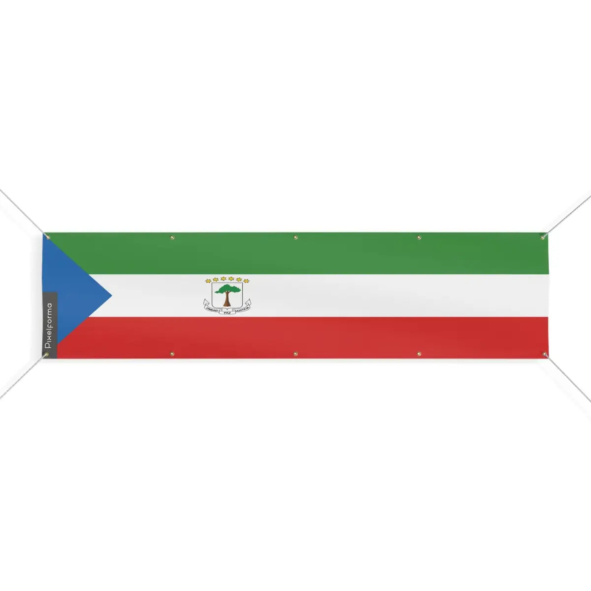 Drapeau de la Guinée équatoriale 10 Oeillets en Plusieurs Tailles (XL) - Pixelforma 