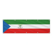 Drapeau de la Guinée équatoriale grand format XL en polyester avec dix œillets