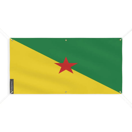 Drapeau de la guyane 6 oeillets en plusieurs tailles (m) - pixelforma