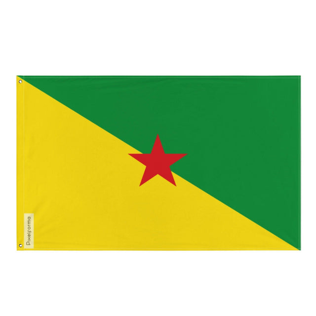 Drapeau de la Guyane en plusieurs tailles 100 % polyester Imprimer avec Double ourlet - Pixelforma