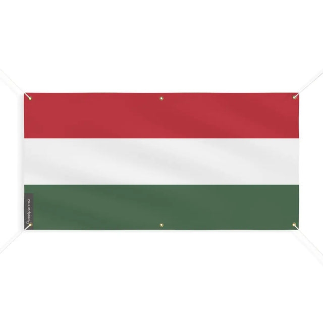 Drapeau de la hongrie 6 oeillets en plusieurs tailles (m) - pixelforma