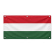 Drapeau hongrie en polyester résistant avec 6 œillets