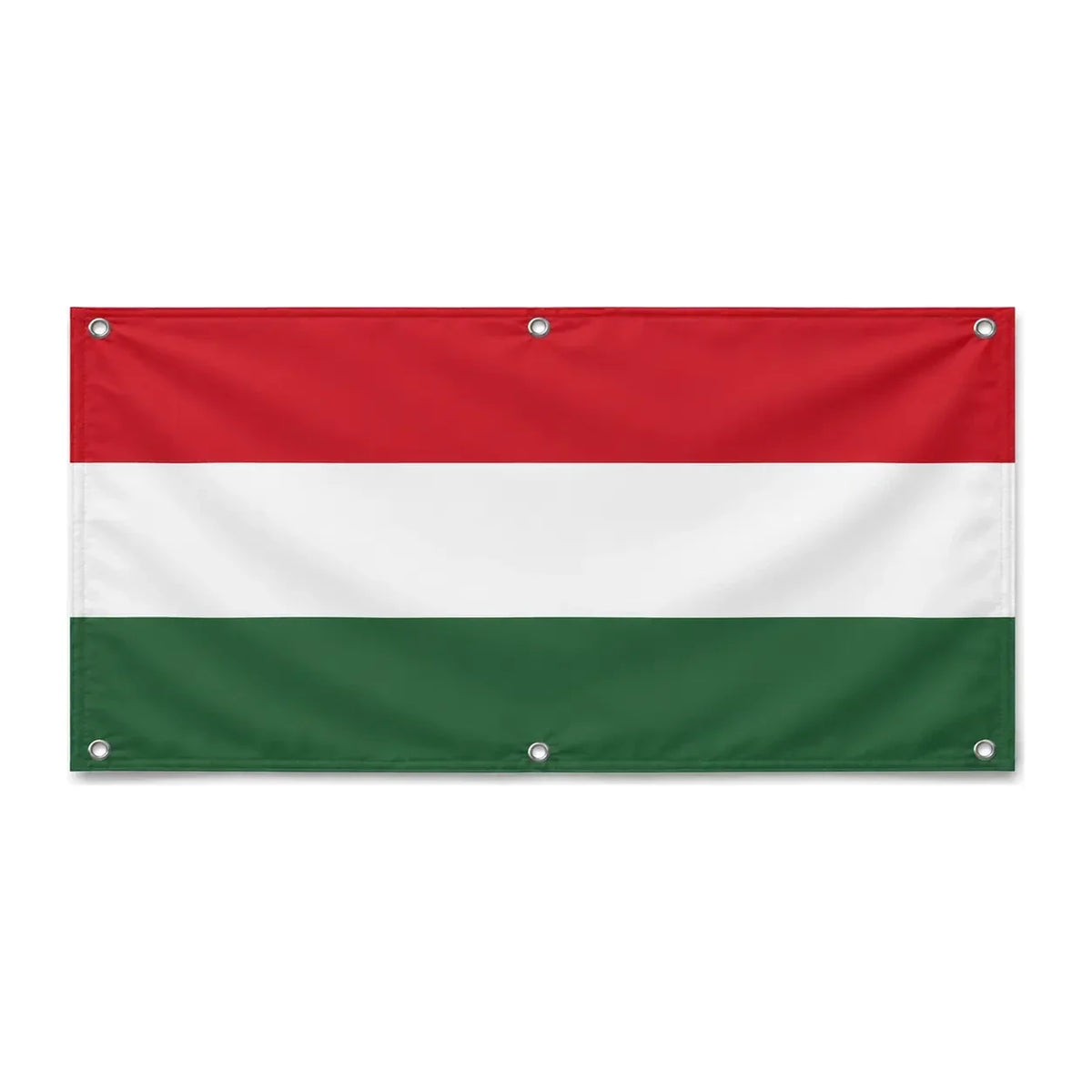 Drapeau hongrie en polyester résistant avec 6 œillets