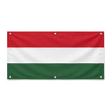Drapeau hongrie en polyester résistant avec 6 œillets