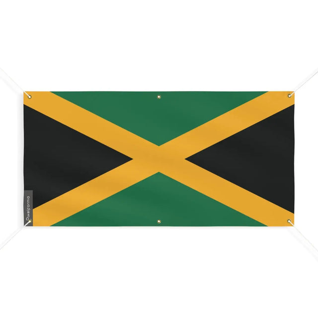 Drapeau de la Jamaïque 6 Oeillets en Plusieurs Tailles (M) - Pixelforma 