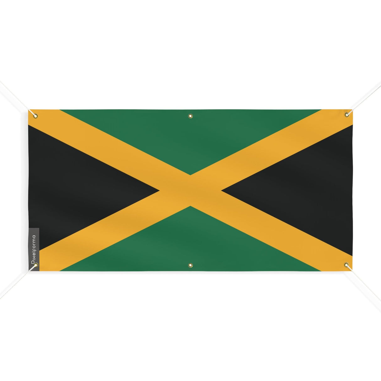 Drapeau de la Jamaïque 6 Oeillets en plusieurs tailles - Pixelforma