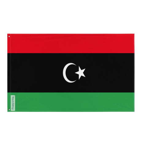 Libya Flag in Multiple Sizes 100% Polyester Print with Double Hem - Pixelforma