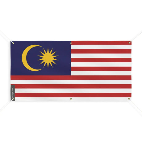 Drapeau de la malaisie 6 oeillets en plusieurs tailles (m) - pixelforma
