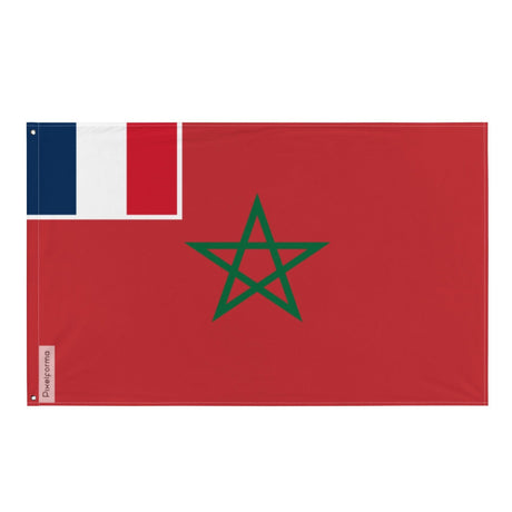 Drapeau de la Marine Marchande du Maroc (1919-1946) en plusieurs tailles 100 % polyester Imprimer avec Double ourlet - Pixelforma