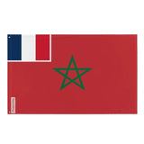 Drapeau de la Marine Marchande du Maroc (1919-1946) Plusieurs Tailles en Polyester - Pixelforma 