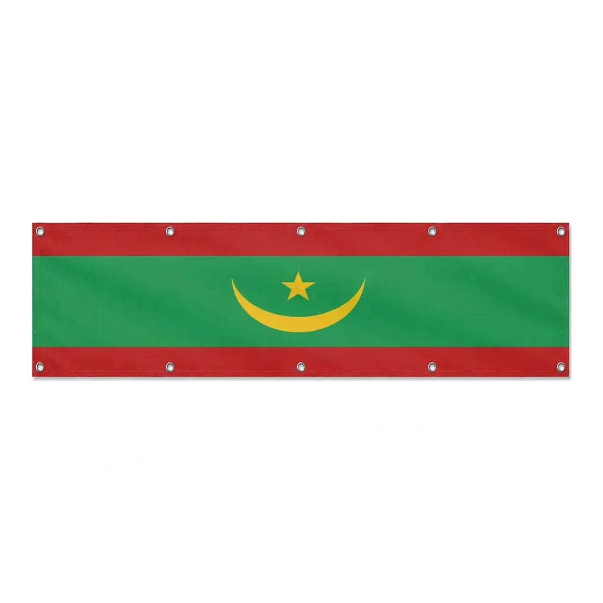 Drapeau de la Mauritanie grand format XL en polyester avec dix œillets