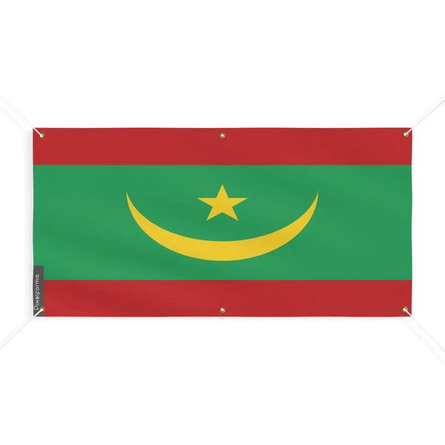 Drapeau de la Mauritanie 6 Oeillets en Plusieurs Tailles (M) - Pixelforma 