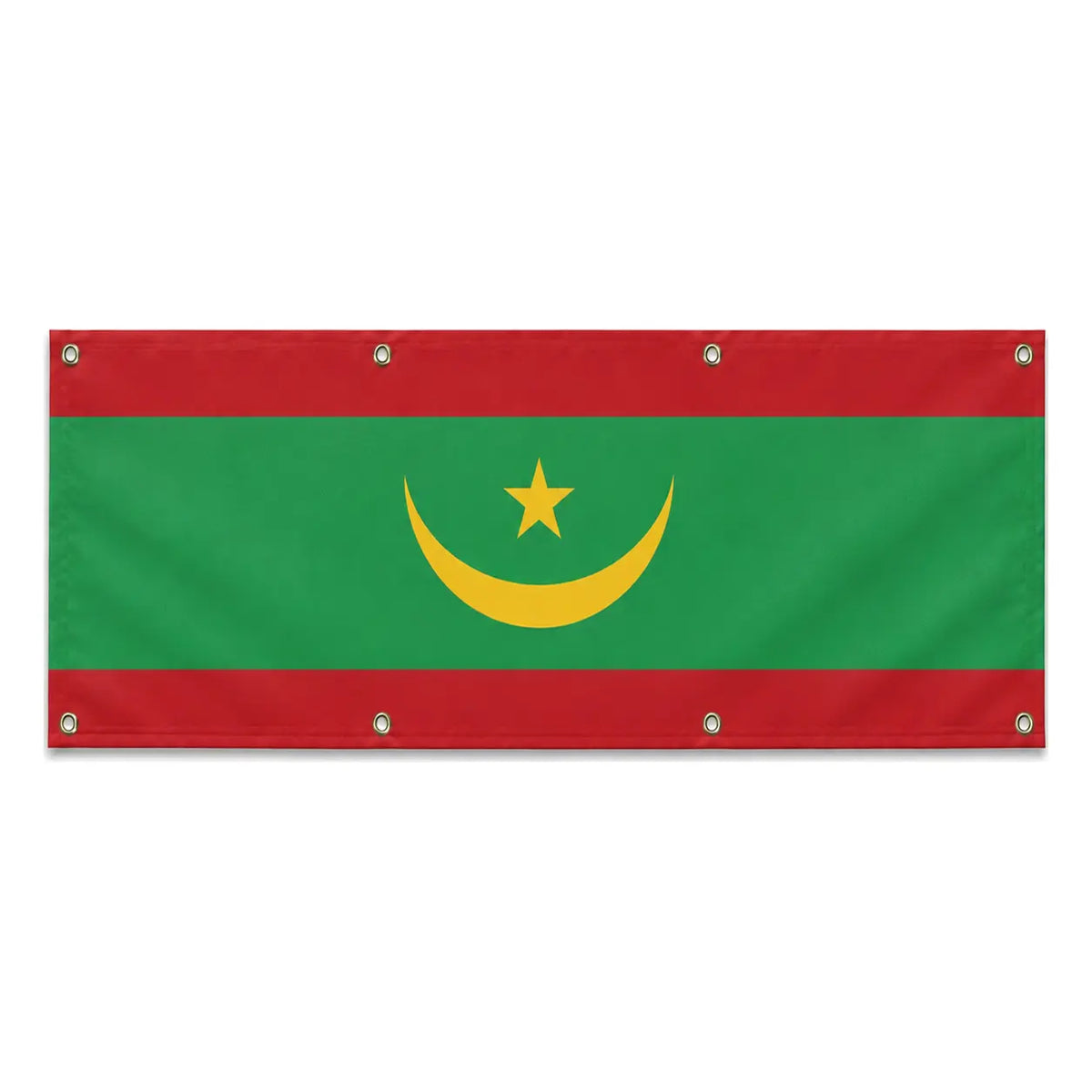 Drapeau mauritanie polyester résistant œillets renforcés