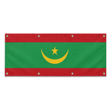 Drapeau mauritanie polyester résistant œillets renforcés