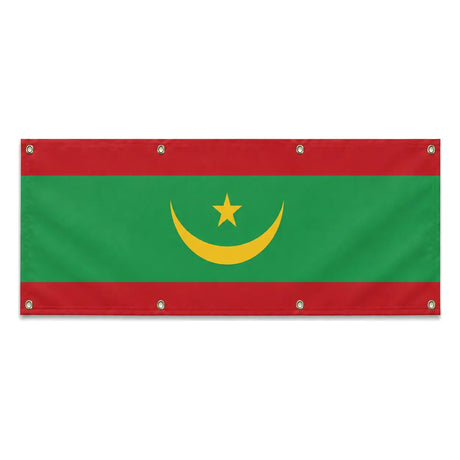 Drapeau mauritanie polyester résistant œillets renforcés