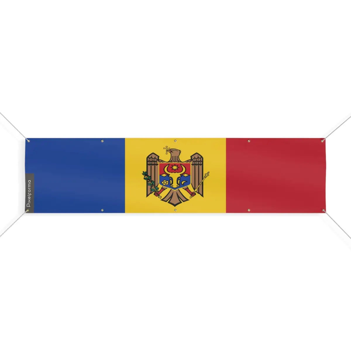 Drapeau de la Moldavie 10 Oeillets en Plusieurs Tailles (XL) - Pixelforma 