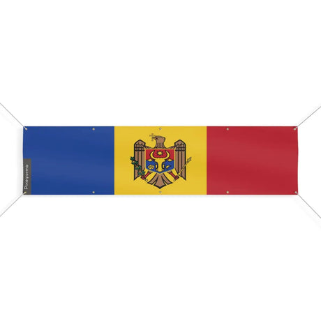 Drapeau de la Moldavie 10 Oeillets en Plusieurs Tailles (XL) - Pixelforma 