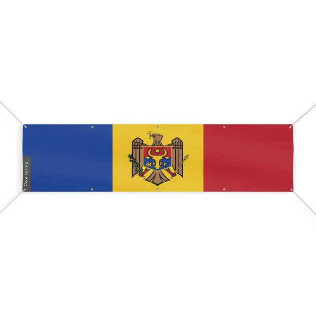 Drapeau de la Moldavie 10 Oeillets en Plusieurs Tailles (XL) - Pixelforma 