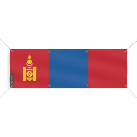 Drapeau de la Mongolie 8 Oeillets en Plusieurs Tailles (L) - Pixelforma 