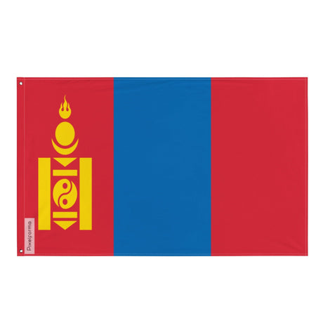 Mongolia Flag in Multiple Sizes 100% Polyester Print with Double Hem - Pixelforma