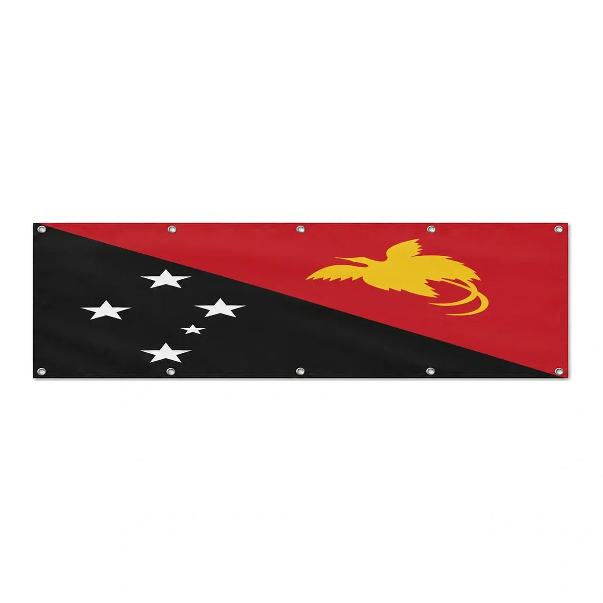 Drapeau de la Papouasie-Nouvelle-Guinée grand format XL en polyester avec dix œillets