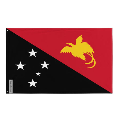 Papua New Guinea Flag in Multiple Sizes 100% Polyester Print with Double Hem - Pixelforma