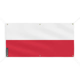 Drapeau de la Pologne 6 Oeillets en Plusieurs Tailles (M) - Pixelforma 