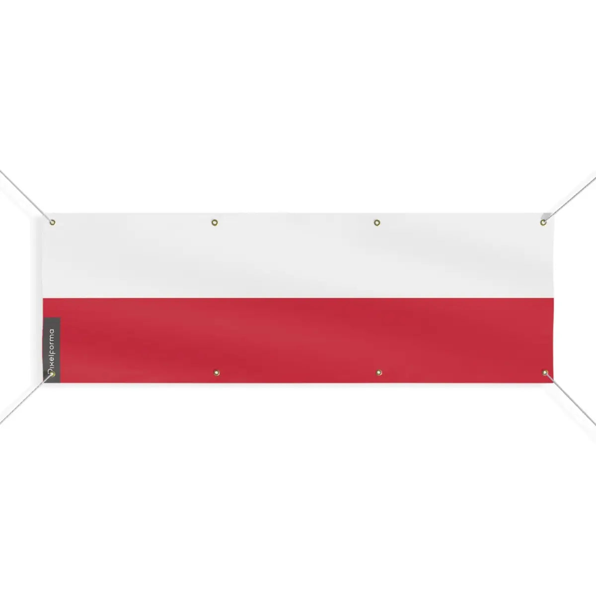 Drapeau de la Pologne 8 Oeillets en Plusieurs Tailles (L) - Pixelforma 