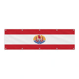 Drapeau de la Polynésie française grand format XL en polyester avec dix œillets