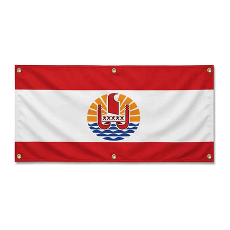 Drapeau polynésie française en polyester résistant aux intempéries