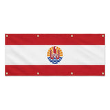 Drapeau polynésie française polyester résistant aux intempéries