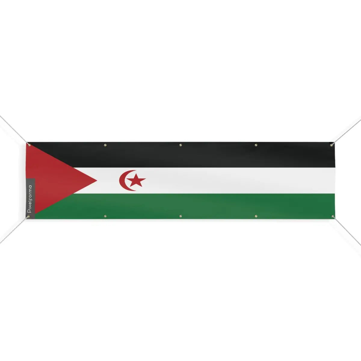 Drapeau de la République arabe sahraouie démocratique 10 Oeillets en Plusieurs Tailles (XL) - Pixelforma 