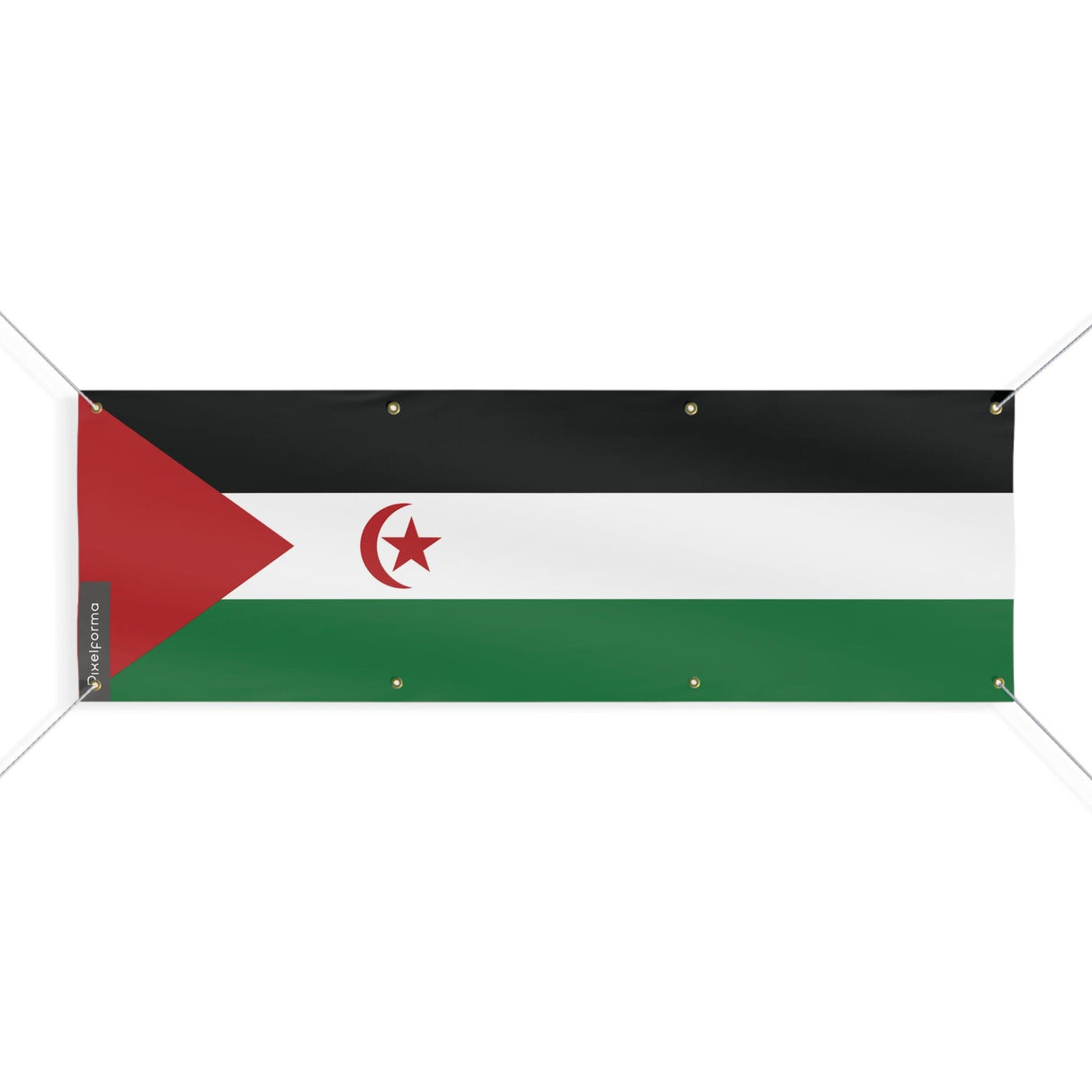 Drapeau de la République arabe sahraouie démocratique 8 Oeillets en plusieurs tailles - Pixelforma