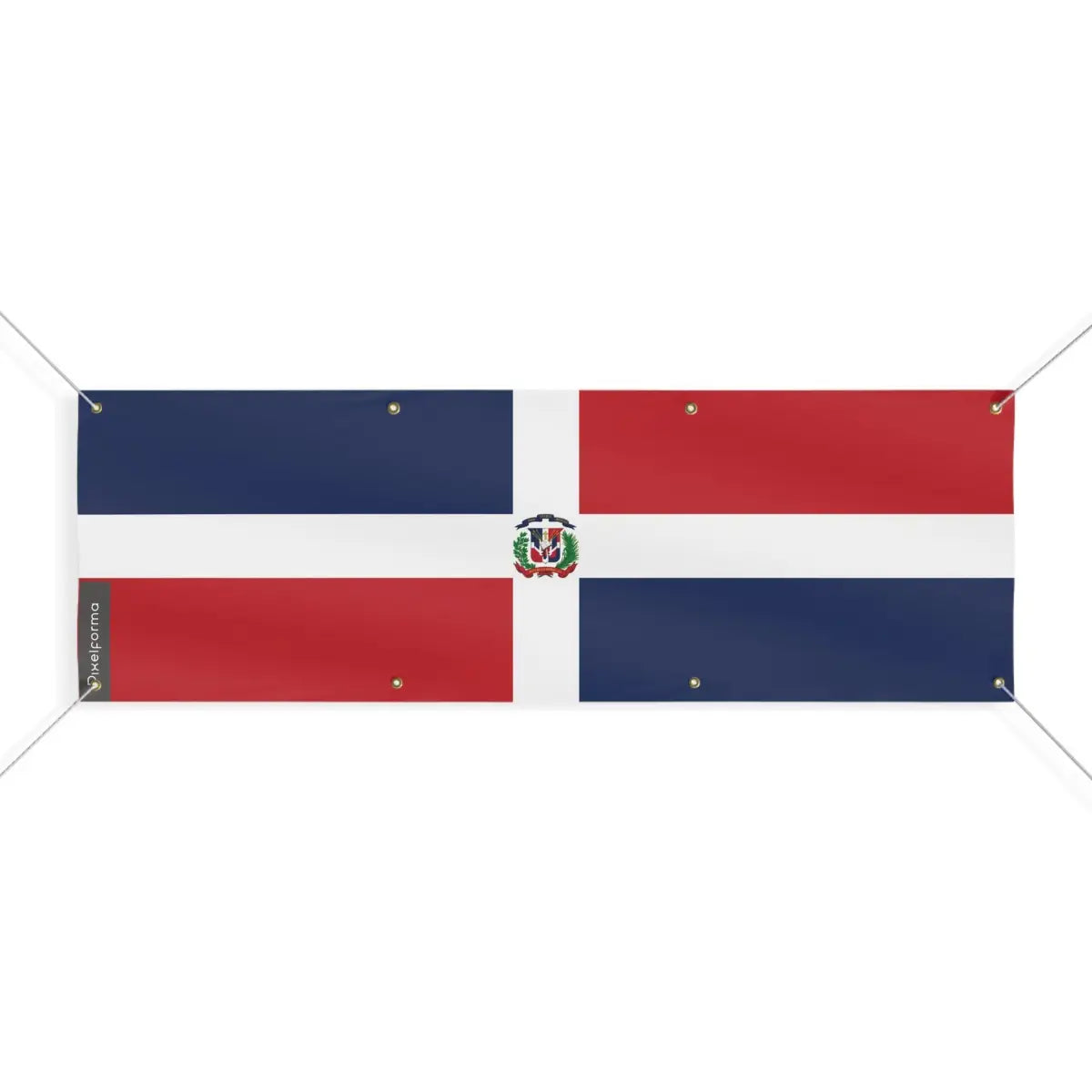 Drapeau de la République dominicaine 8 Oeillets en Plusieurs Tailles (L) - Pixelforma 