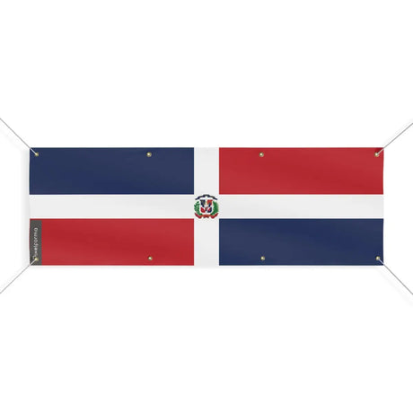 Drapeau de la République dominicaine 8 Oeillets en Plusieurs Tailles (L) - Pixelforma 