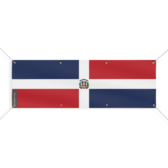 Drapeau de la République dominicaine 8 Oeillets en Plusieurs Tailles (L) - Pixelforma 