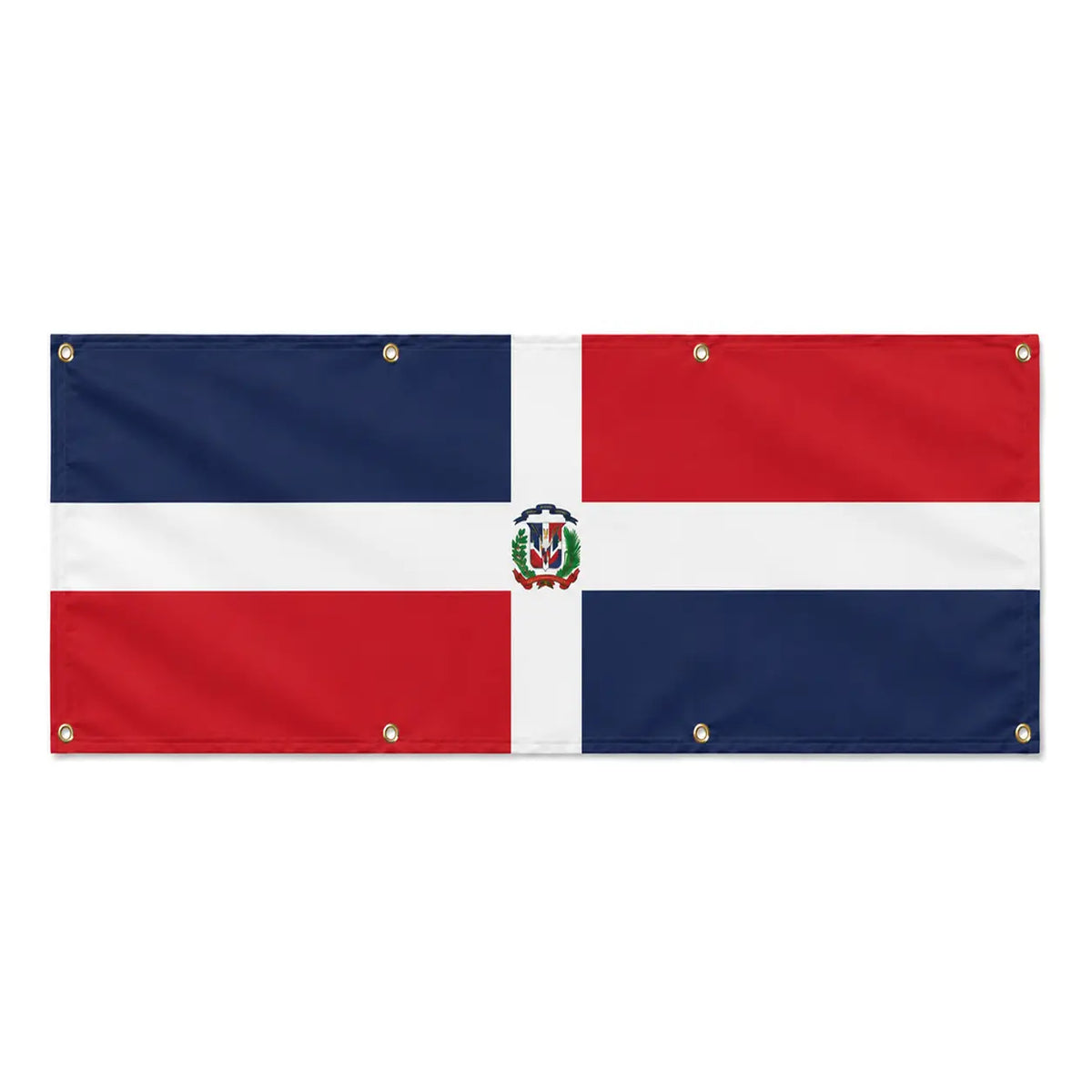 Drapeau république dominicaine polyester résistant intempéries