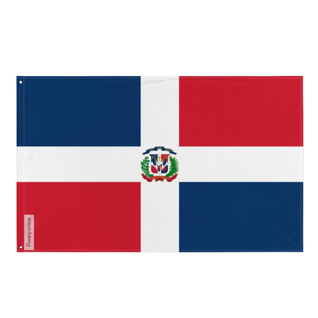 Dominican Republic Flag in Multiple Sizes 100% Polyester Print with Double Hem - Pixelforma