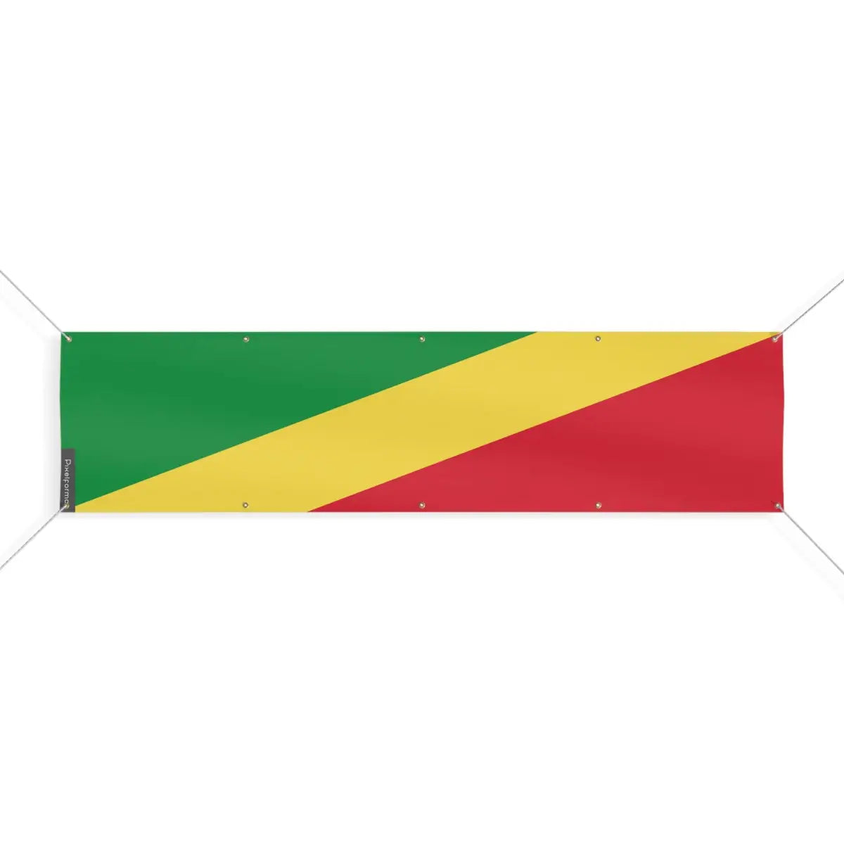 Drapeau de la république du Congo 10 Oeillets en Plusieurs Tailles (XL) - Pixelforma 