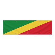 Drapeau de la république du Congo grand format XL en polyester avec dix œillets