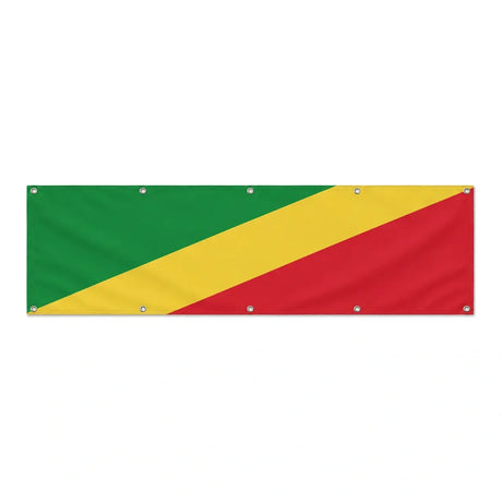Drapeau de la république du Congo grand format XL en polyester avec dix œillets